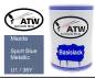 Preview: Mazda, Sport Blue Metallic, U1 / 38Y: 500ml Lackdose, von ATW Autoteile West.